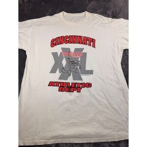 Vintage 1997 Cincinnati Bearcats Athletic Dept T-Shirt White XXL Collegeware